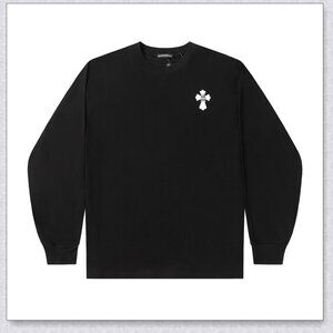 Chrome Hearts Small Cross Patch Long Sleeve Tee - Black
